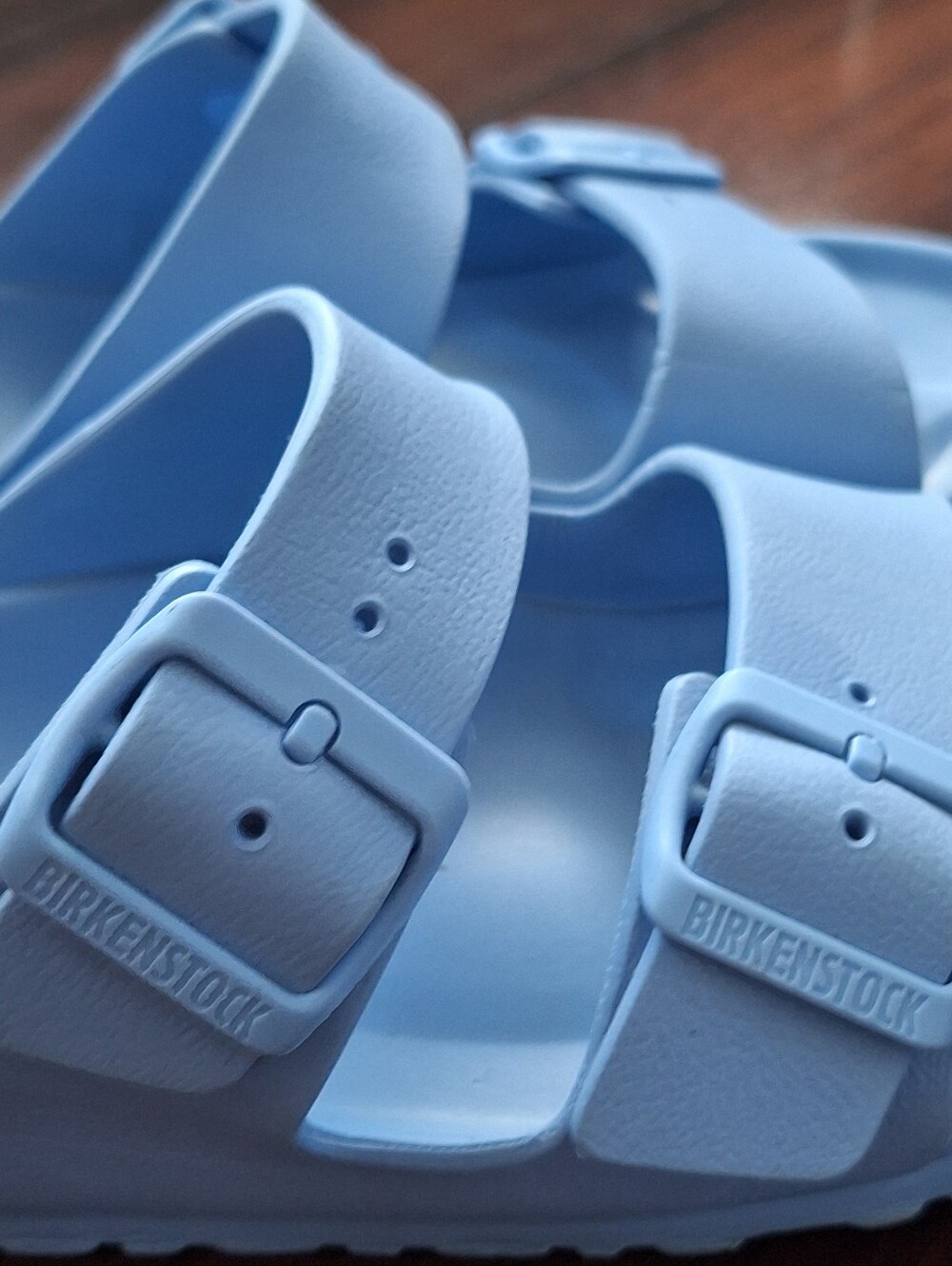 Birkenstock Arizona EVA Sandals Light Blue EU 39 Waterproof Double Strap Slides - Picture 4 of 8